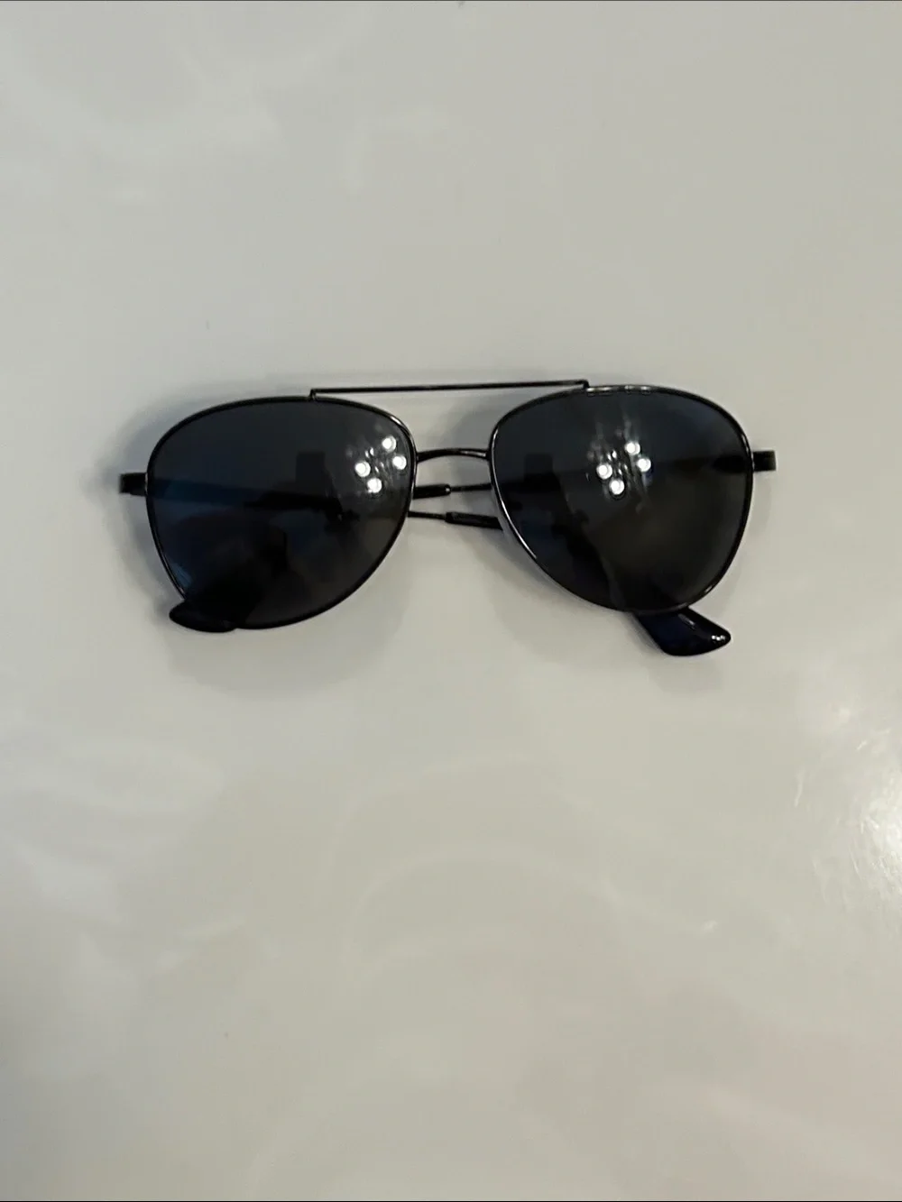Prada Aviator Style Black Metal Frame Sunglasses